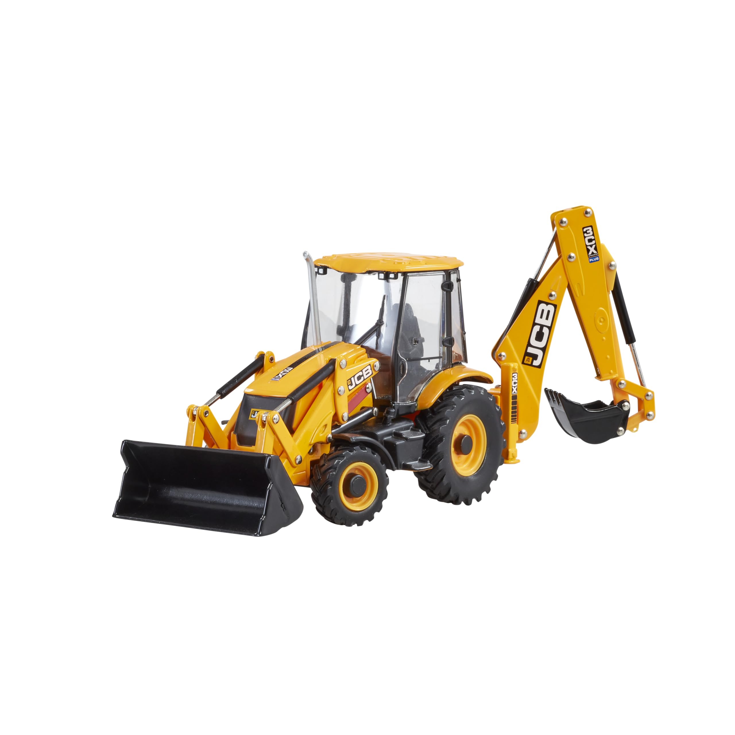 Britains JCB 3CX SiteMaster Plus Backhoe Loader - Diecast Construction Toy Tractor Farm Toys 1 32 Scale - Metal and Plastic Tractor Toys - Collectible Model Tractors for Plus 3 Year Olds