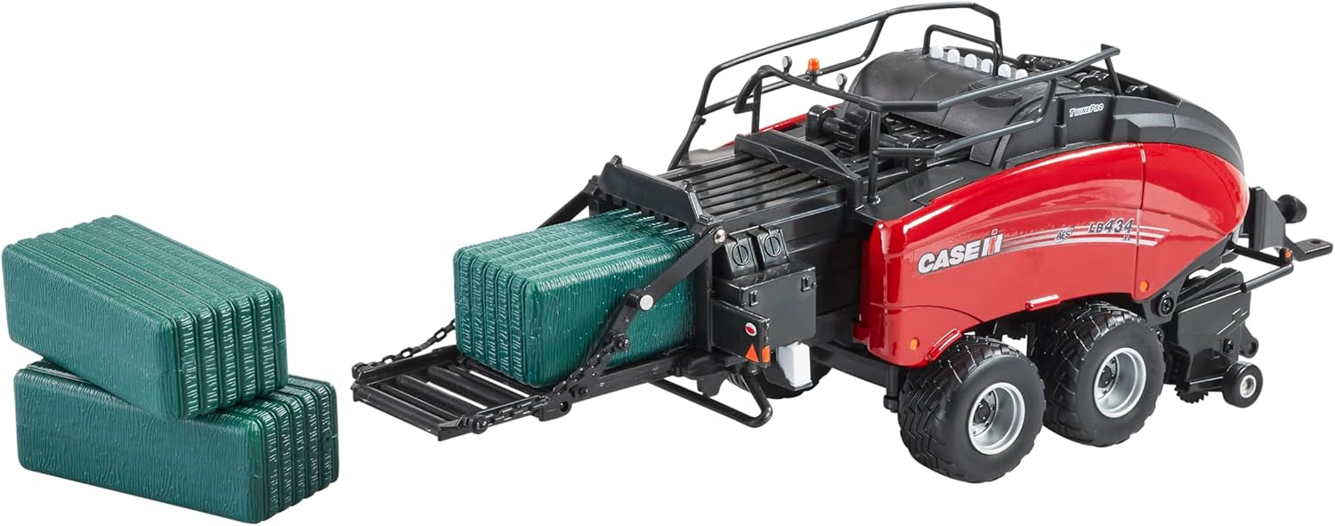Britains Case Large Baler LB434 XL Model | 1:32 Scale Diecast Metal and Plastic Tractor Toy | Child's Farm Toys for Indoors and Outdoors | Tractor Toys for 3+ Year Old Boys and Girls