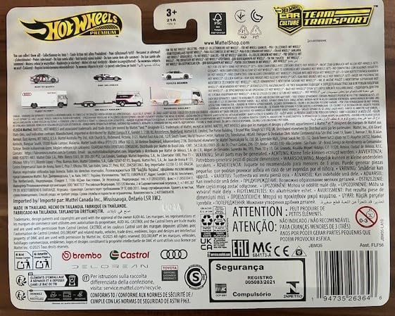 Hot Wheels - Premier Team Transport - DMC Delorean & HW Rally Hauler /Toys