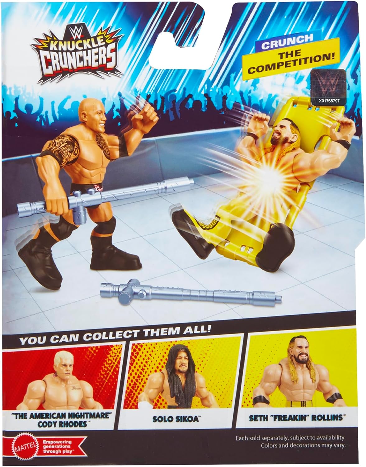 WWE The Rock (with Stretcher) Knuckle Crunchers 8