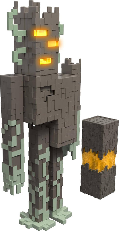 Mattel Minecraft The Creaking Action Figure with Interactive Lights, Sounds & Croaking Heart Accessory, 8-inch Collectible Toy, JKR45