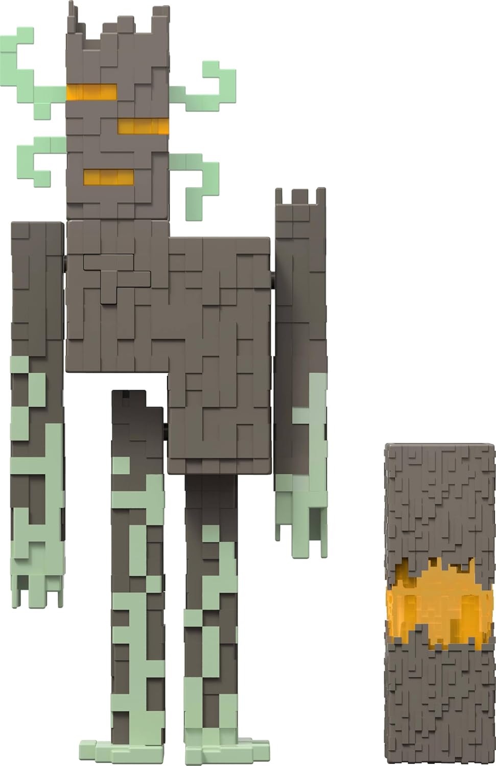 Mattel Minecraft The Creaking Action Figure with Interactive Lights, Sounds & Croaking Heart Accessory, 8-inch Collectible Toy, JKR45