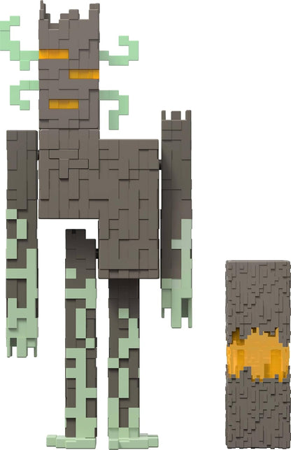 Mattel Minecraft The Creaking Action Figure with Interactive Lights, Sounds & Croaking Heart Accessory, 8-inch Collectible Toy, JKR45