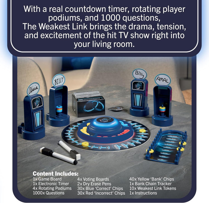 The Weakest Link Board Game | Official BBC Trivia Game Show Adaptation | Family & Party Game for 4–8 Players | Ages 14+