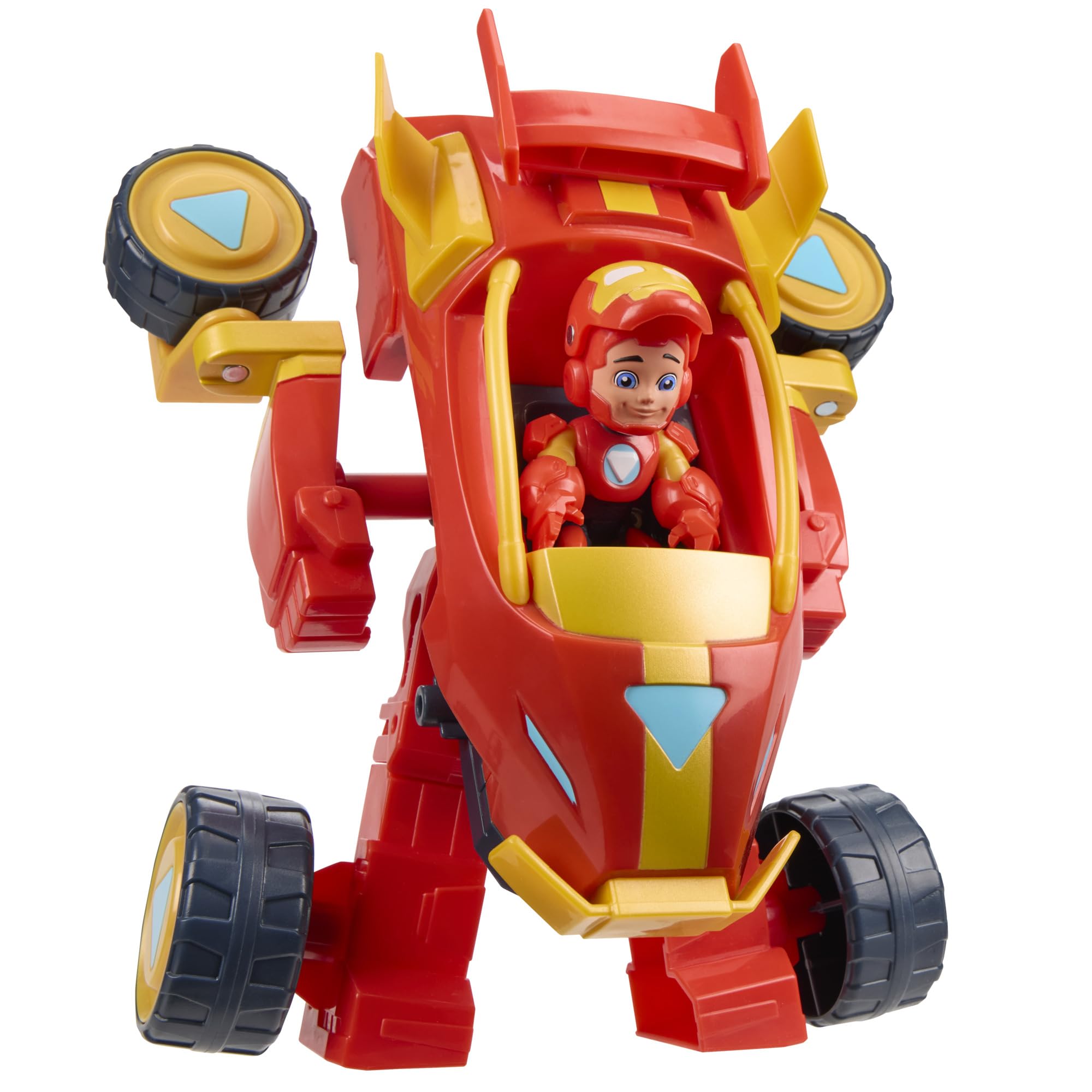Iron Man and His Awesome Friends Marvel 2-In-1 Mech Suit & Vehicle, Action Figure & Toy Vehicle, Red
