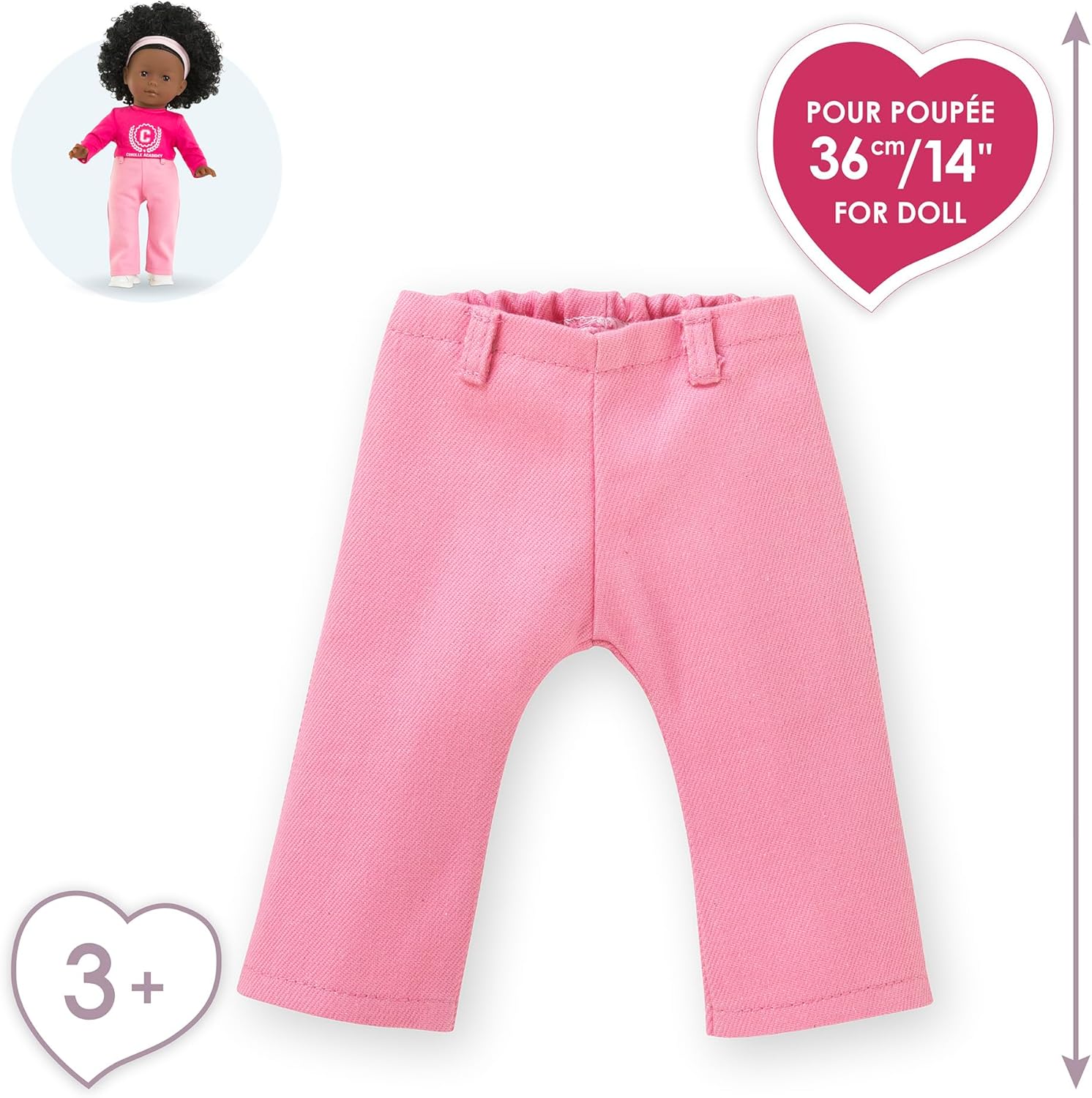 Corolle - Corolle Roze Jeans voor Poppen 36cm