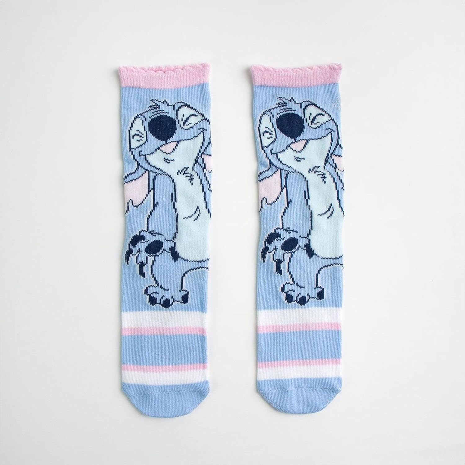 Stitch - Socks 3 Pack Blue & Pink Size 27/30