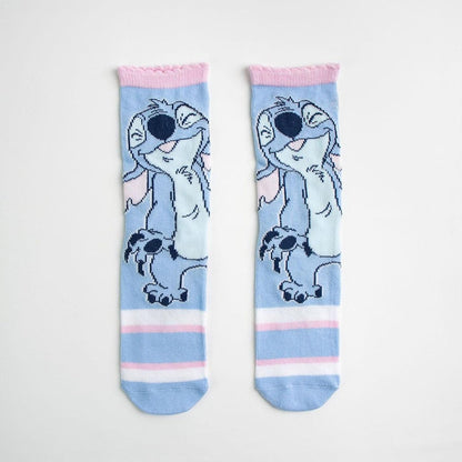 Stitch - Socks 3 Pack Blue & Pink Size 27/30