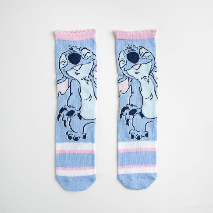 Stitch - Socks 3 Pack Blue & Pink Size 27/30