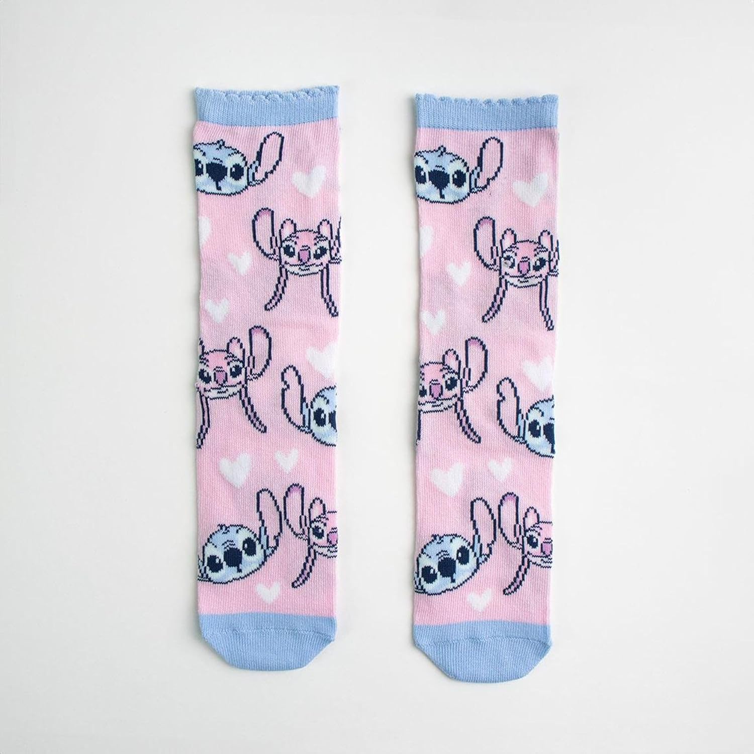 Stitch - Socks 3 Pack Blue & Pink Size 35/38