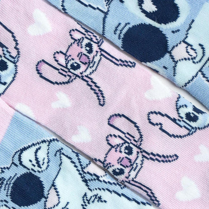 Stitch - Socks 3 Pack Blue & Pink Size 35/38