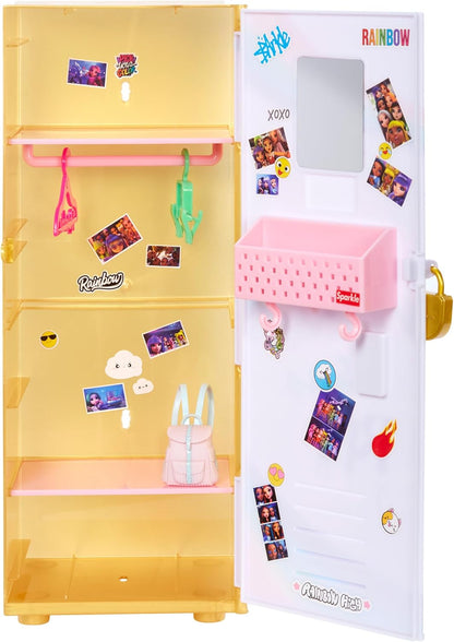 Rainbow High Set da Gioco Armadietto Design & Style – Con ripiani, appendiabiti, accessori e adesivi, giocattolo bambini da 4 a 12+ anni