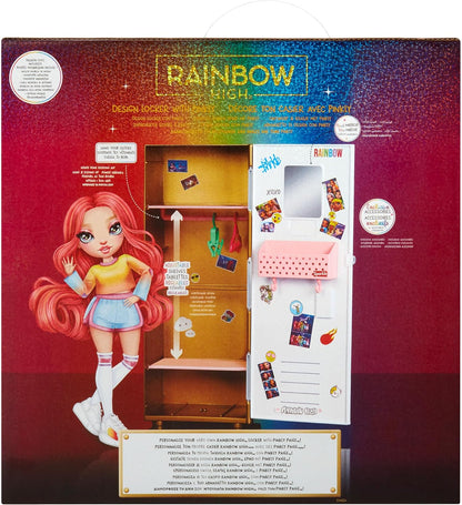 Rainbow High Set da Gioco Armadietto Design & Style – Con ripiani, appendiabiti, accessori e adesivi, giocattolo bambini da 4 a 12+ anni