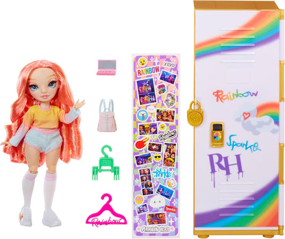 Rainbow High Set da Gioco Armadietto Design & Style – Con ripiani, appendiabiti, accessori e adesivi, giocattolo bambini da 4 a 12+ anni