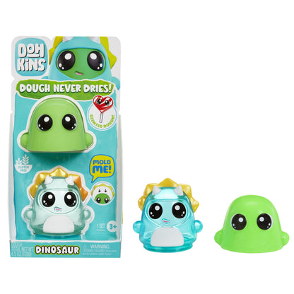 Dohkins Dino Single Pack Character - Includes 1 Character, Collect All 6, Dough Never Dries, No Gluten, Suitable for Collectors & Kids Ages 2-5 Years