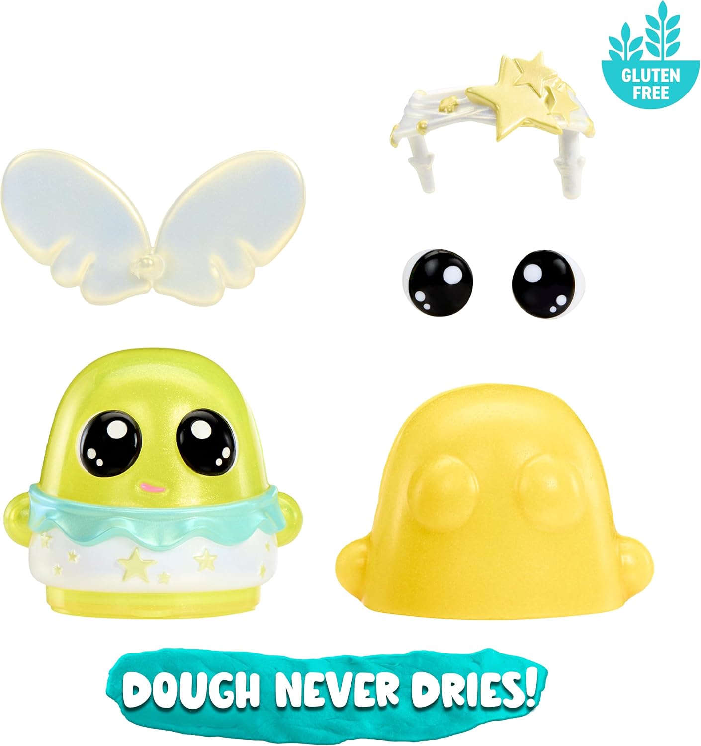 MGA Entertainment DohKins Fairy Single Pack Character - Include 1 personaggio DohKins, Collezionali tutti e 6, l'Impasto non si Asciuga mai, Senza Glutine, per Collezionisti e Bambini. Età 2-5 anni