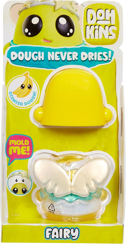 MGA Entertainment DohKins Fairy Single Pack Character - Include 1 personaggio DohKins, Collezionali tutti e 6, l'Impasto non si Asciuga mai, Senza Glutine, per Collezionisti e Bambini. Età 2-5 anni
