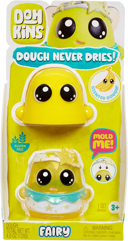 MGA Entertainment DohKins Fairy Single Pack Character - Include 1 personaggio DohKins, Collezionali tutti e 6, l'Impasto non si Asciuga mai, Senza Glutine, per Collezionisti e Bambini. Età 2-5 anni