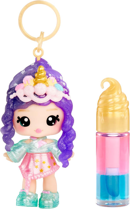 Yummiland Lip Gloss Doll: Mystery Color Change - Phoebe Frappe - Includes 1 Doll, DIY Lip Gloss + Removable Keychain, Cosmetic Play, Collectible, Suitable for Children Ages 4+