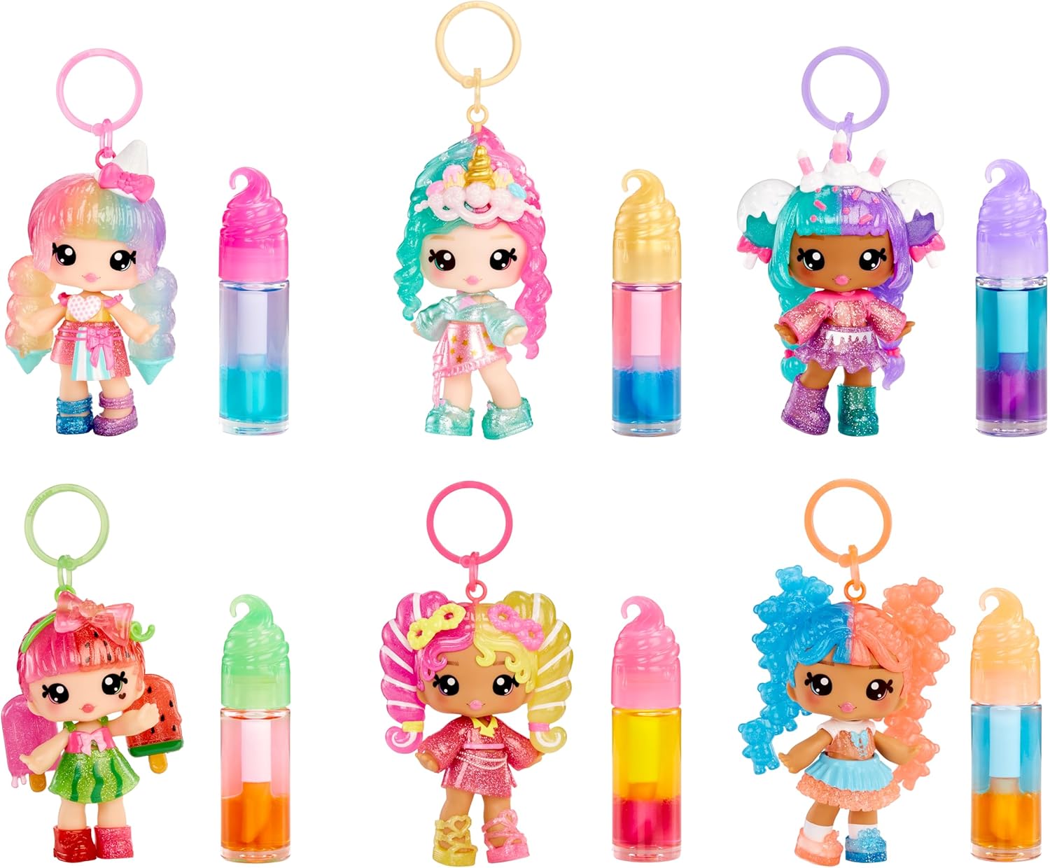 Yummiland Lip Gloss Doll: Mystery Color Change - Carly Cakepop - Includes 1 Doll, DIY Lip Gloss + Removable Keychain, Cosmetic Play, Collectible, Suitable for Children Ages 4+