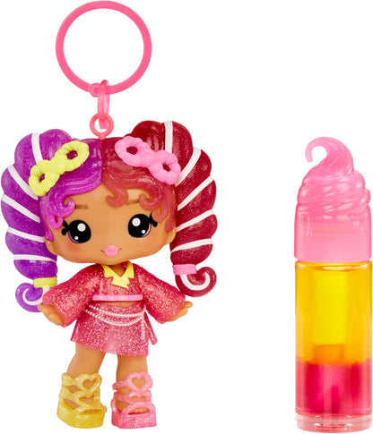 Yummiland Lip Gloss Doll: Mystery Color Change - Mila Mallows - Includes 1 Doll, DIY Lip Gloss + Removable Keychain, Cosmetic Play, Collectible, Suitable for Children Ages 4+