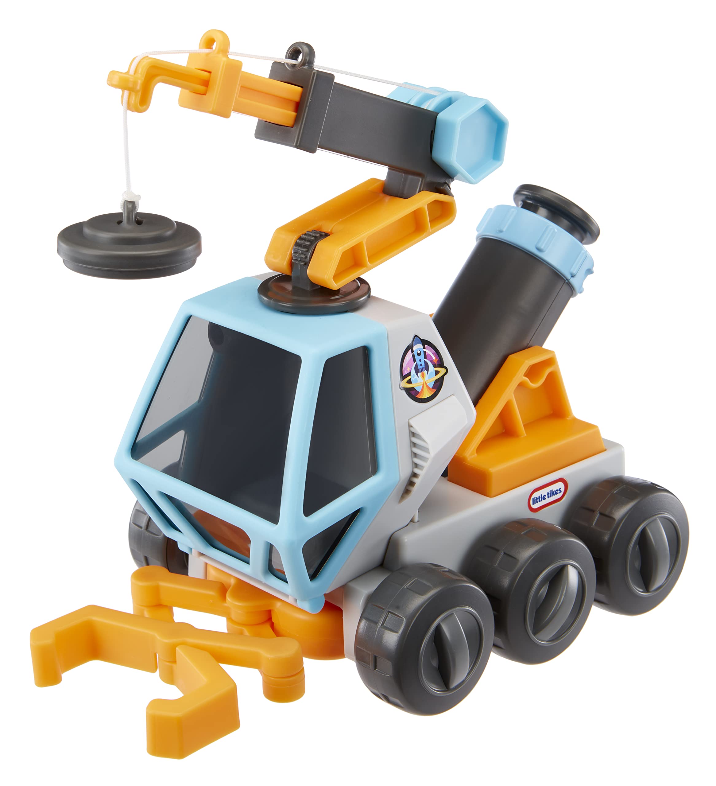 Little Tikes Big Adventures Space Rover STEM Toy - Includes Vehicle with Microscope, Magnetic Crane, Extending Grabber, and Movable Magnetic Cannister - Great for Kids Ages 3+