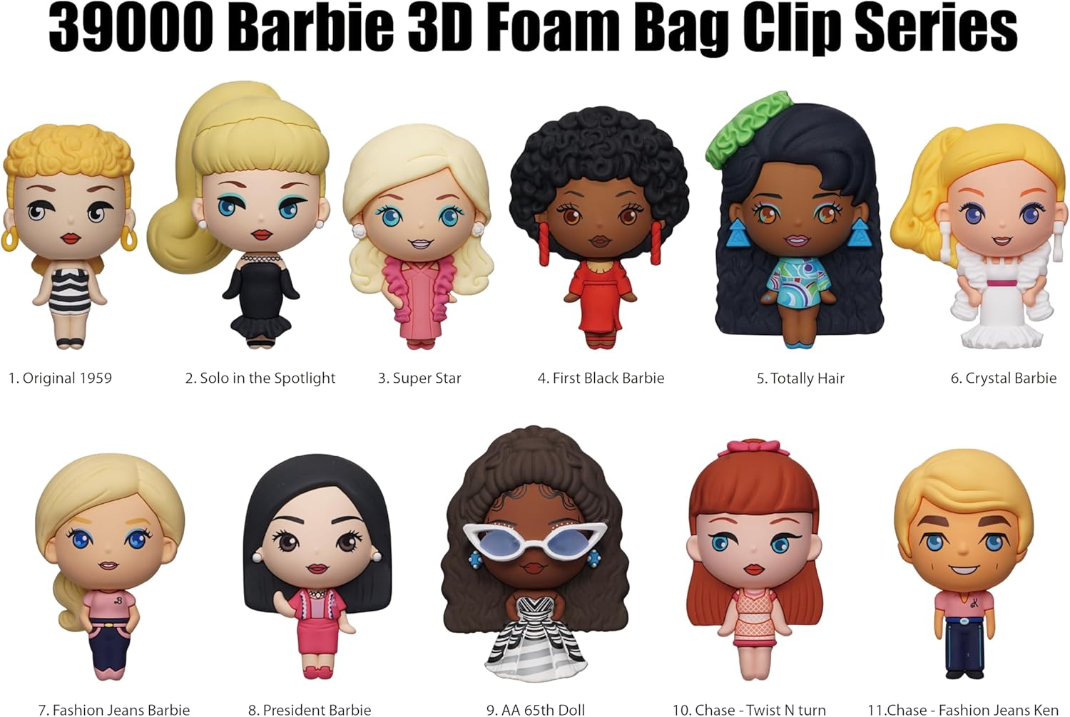 Barbie 3D Foam Bag Clip, Series 1 (1 Piece