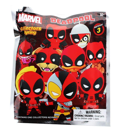 Deadpool Marvel Series 3 Blind Bag Foam Figure Keyring, One Random