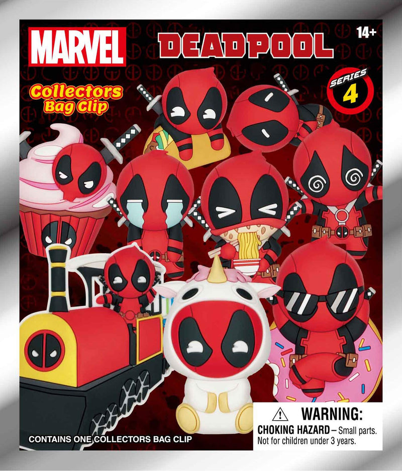 Deadpool Series 4-3D Foam Bag Clips in Blind Bags