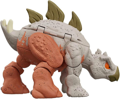 Mattel Jurassic World Fierce Changers 2-in-1 Dinosaur Action Figure, Double Danger Toy Transforms from Carnotaurus to Stegosaurus in 11 Steps