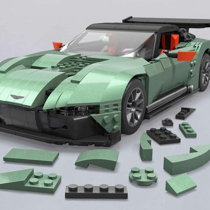 MEGA Hot Wheels Vehicle Building Toys for Adults, Aston Martin Vulcan with 635 Pieces and Die-Cast Model, Gift Ideas for Collectors, HMY97