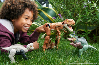 Jurassic World Transforming Dinosaur Toy, Giganotosaurus to Nasutoceratops, Massive Stretch Fierce Changers 16-Step 2 in 1 Figure