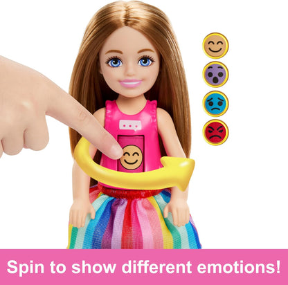 Barbie Art Therapy Playset with Therapist Doll, Small Doll with Rotating Emoji Shirt & Accessories Including Pet, 65th Anniversary Collectible, HRG48