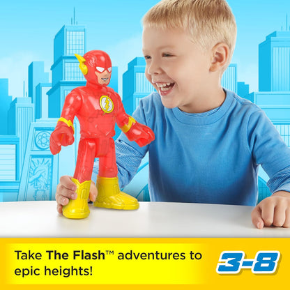 Fisher-Price Imaginext DC Super Friends The Flash XL Toy 10-Inch Poseable Figure for Preschool Pretend Play Ages 3+ Years
