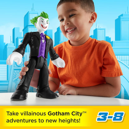 Fisher-Price Imaginext DC Super Friends Preschool Toy The Joker XL 10-Inch Poseable Figure for Pretend Play Ages 3+ Years
