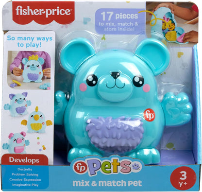 Fisher-Price Preschool Toy FP Pets Mix & Match Pet, 18-Piece Creative Building Set for Pretend Play for Ages 3+ Years, HXP18