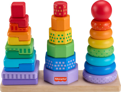 Fisher-Price - Wooden Stacking Shape Sorter (Hxt76)