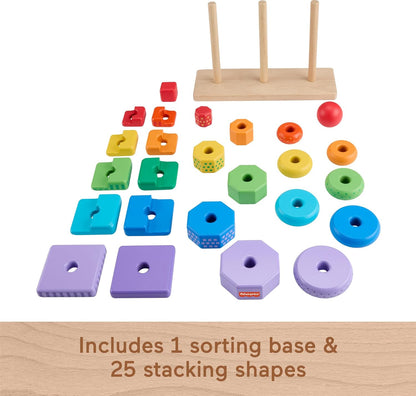 Fisher-Price - Wooden Stacking Shape Sorter (Hxt76)