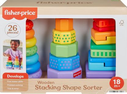 Fisher-Price - Wooden Stacking Shape Sorter (Hxt76)