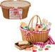 Fisher-Price Wood Pretend Play Toy Picnic Basket, 31-Piece Wooden Food Playset for Preschool Kids Ages 3+ Years, HXT81