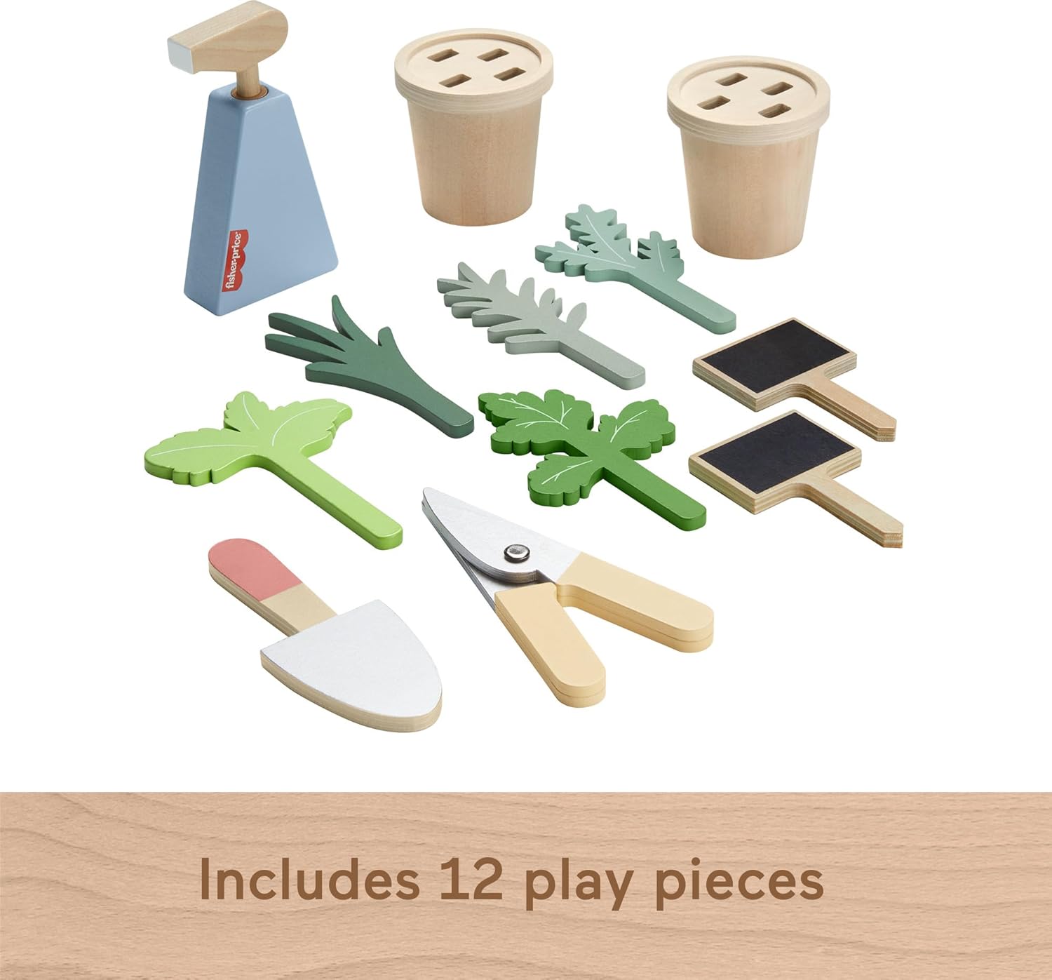 Fisher-Price Spielzeug für Babys, Gartenarbeit aus Holz für Babys ab 3 Jahren