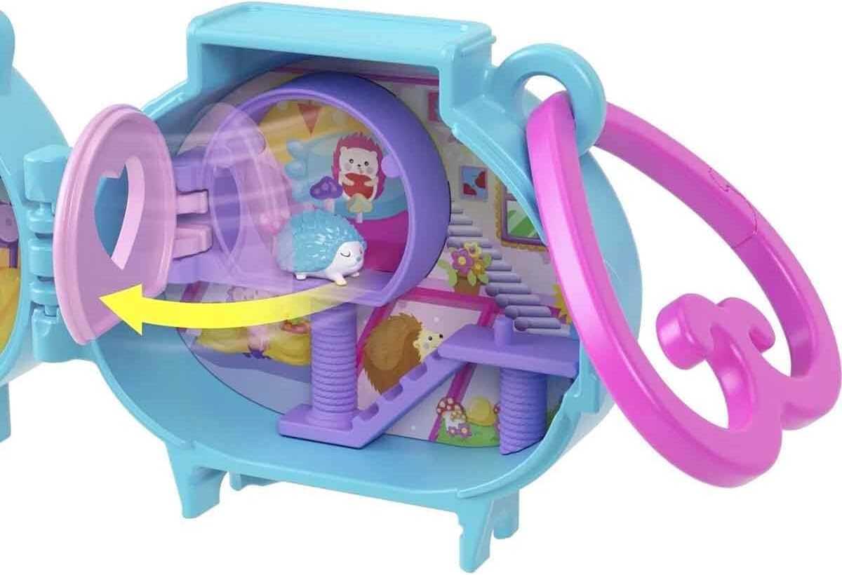 Polly Pocket Collectible Hedgehog Pet Compact Playset for Girls Ages 4 and Up
