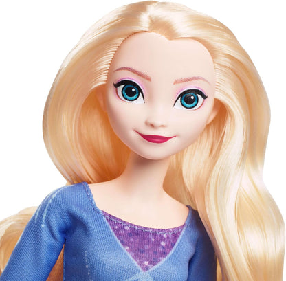 Mattel Disney Frozen Elsa Fashion Doll with Removeable Dress & Shoes, Mythical Horse-Like Nokk & Adventure Carriage, Inspired by Frozen: Winter Festival, JBG56