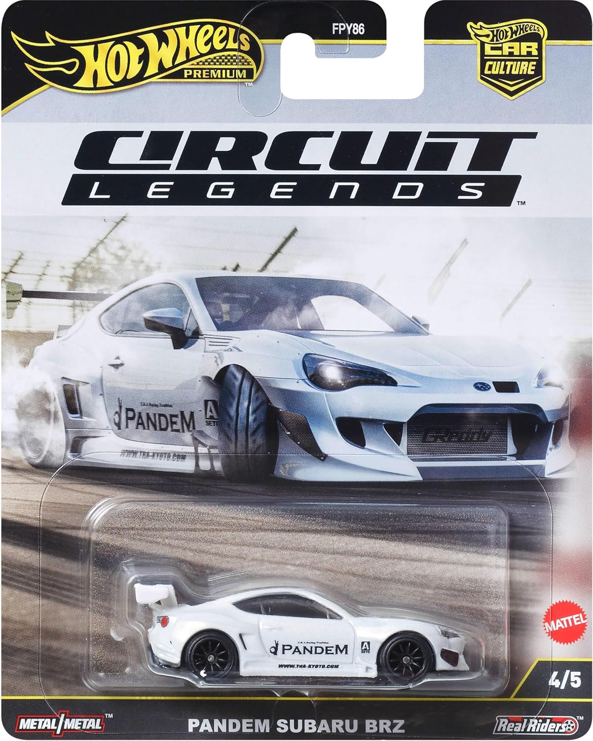 Hot Wheels Premium Car Culture Collectible Toy Car, 1:64 Scale Die-Cast Pandem Subaru BRZ, Circuit Legends Vehicle with Real Riders Tires