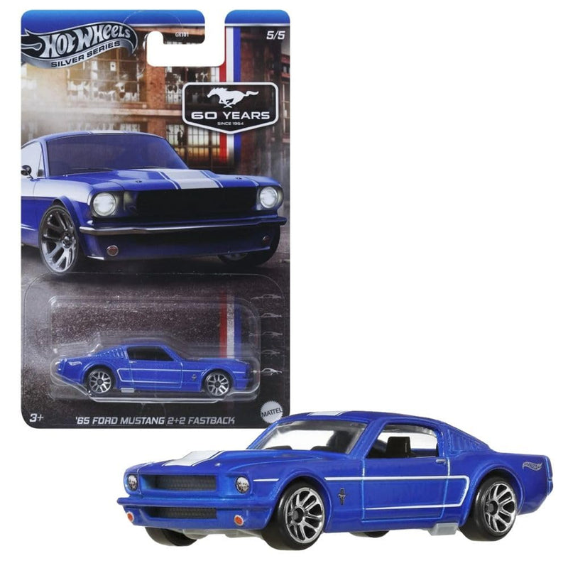 Hot Wheels '65 Ford Mustang 2+2 Fastback - Silver Series Mustang 60-5/5