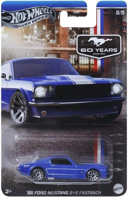 Hot Wheels '65 Ford Mustang 2+2 Fastback - Silver Series Mustang 60-5/5