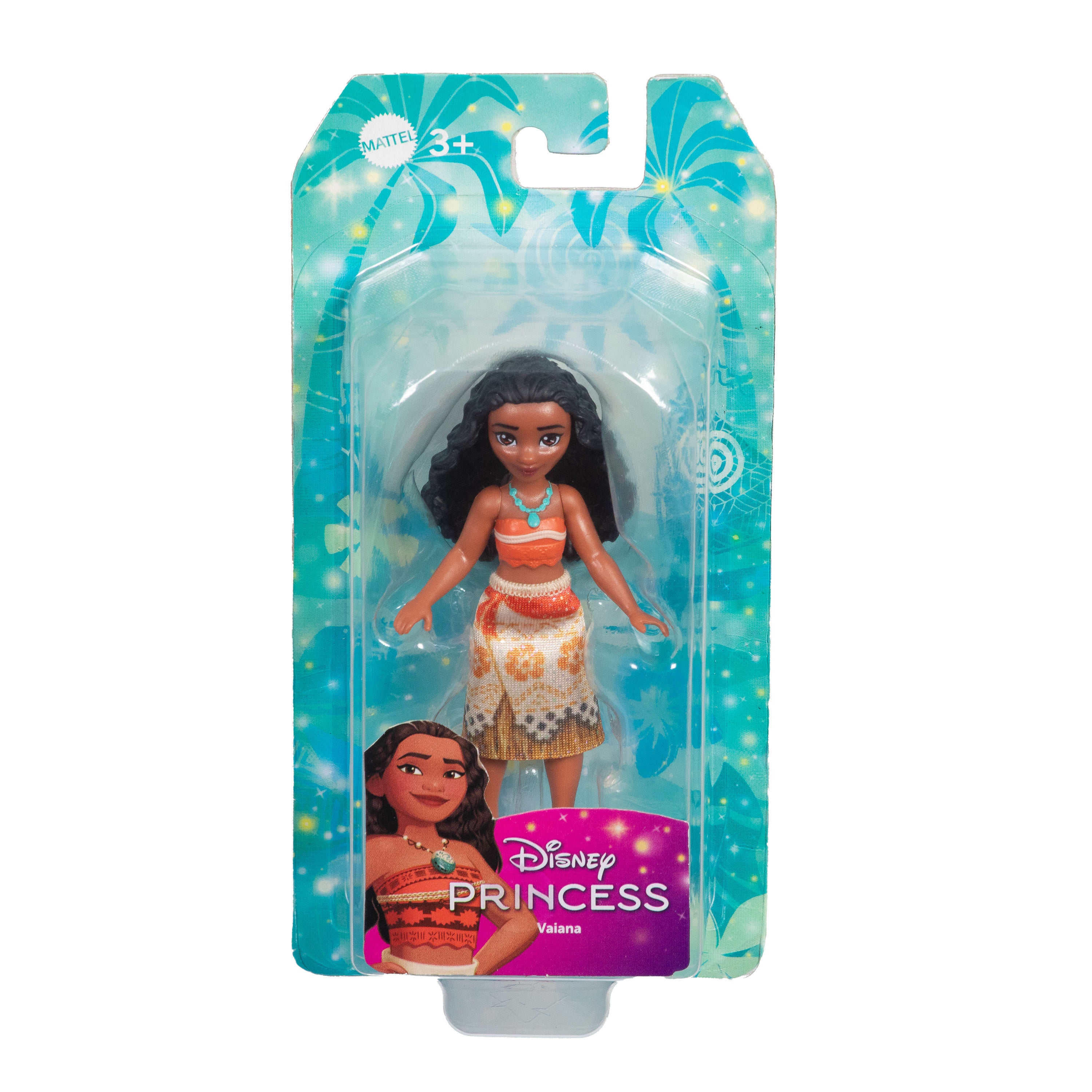 Disney Princess Vaiana Posable Small Doll in Shiny Outfit with Removable Skirt, Inspired by Movie