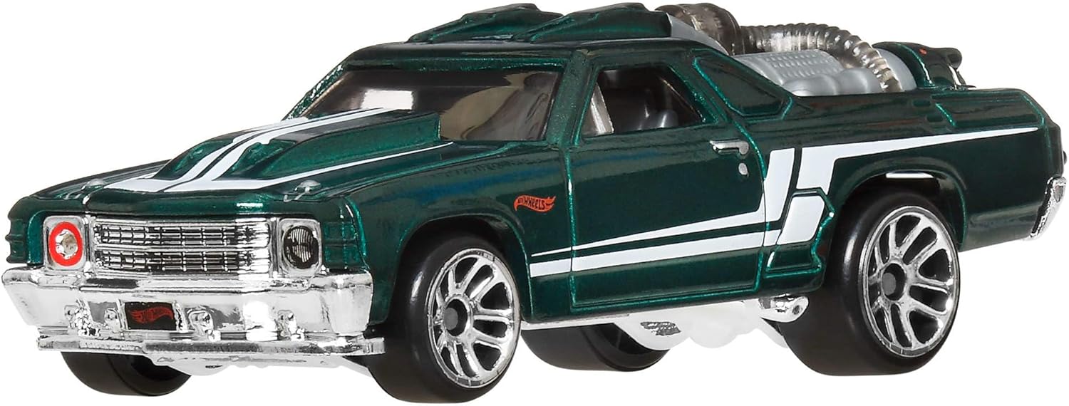 Hot Wheels 1:64 Scale Die-Cast Toy Cars & Trucks, Set of 6 HW Legends Vehicles with Elevated Deco (Styles May Vary), JBY78