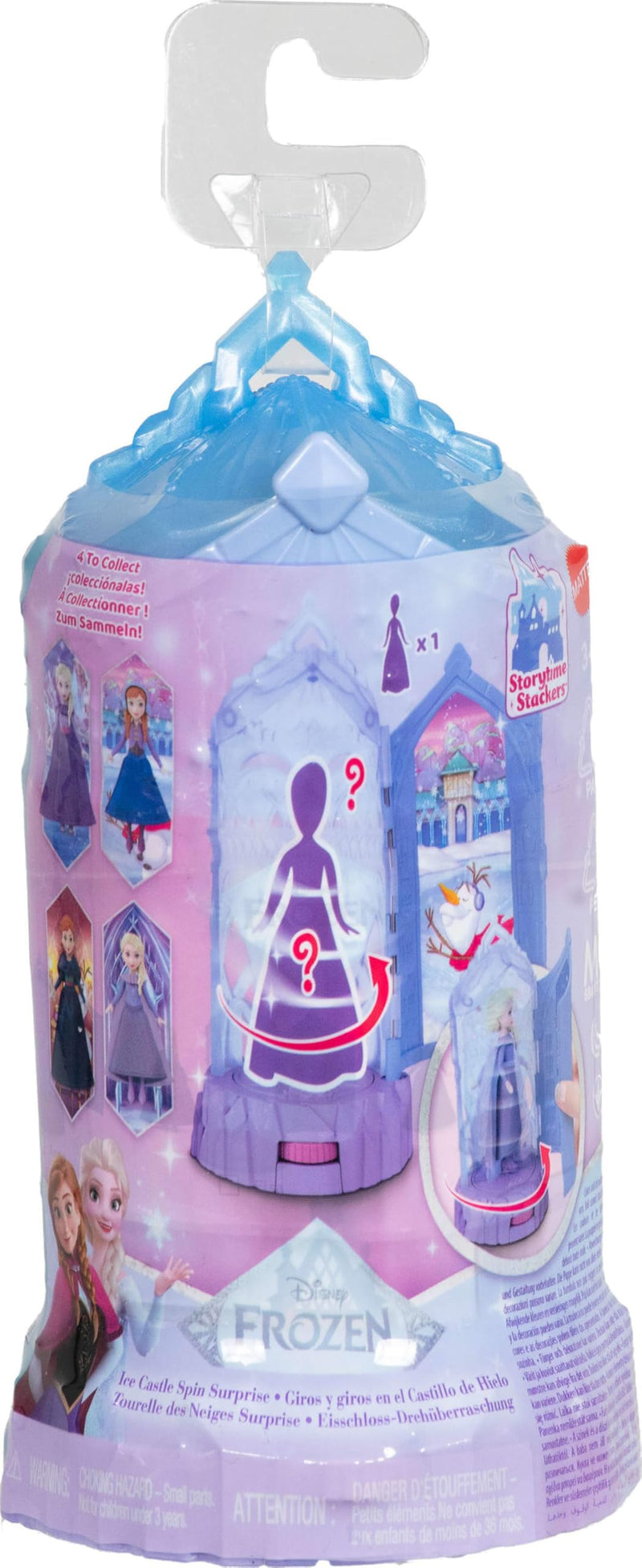 Mattel Disney Frozen Surprise Small Dolls & Mini Castle Playsets with Spinning Doll Reveal, Ice Castle Spin Surprise from Movies (Styles May Vary