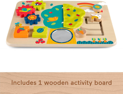 Fisher-Price Baby Toy Fun Wooden Play Board for Babies from 6 Months